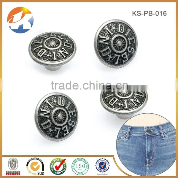 High Quality Brass Custom Metal Button Jeans photo-3