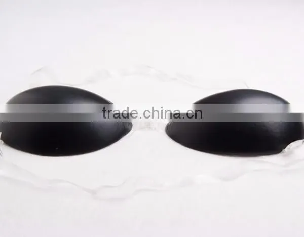 OEM Customized Low Price Adhesive Silicone Black Bra Cup With Strap photo-3