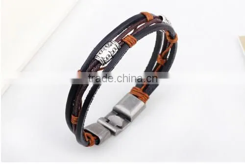 Top Selling Factory Wholesale Men's Braided Handmade Bracelet/ photo-4