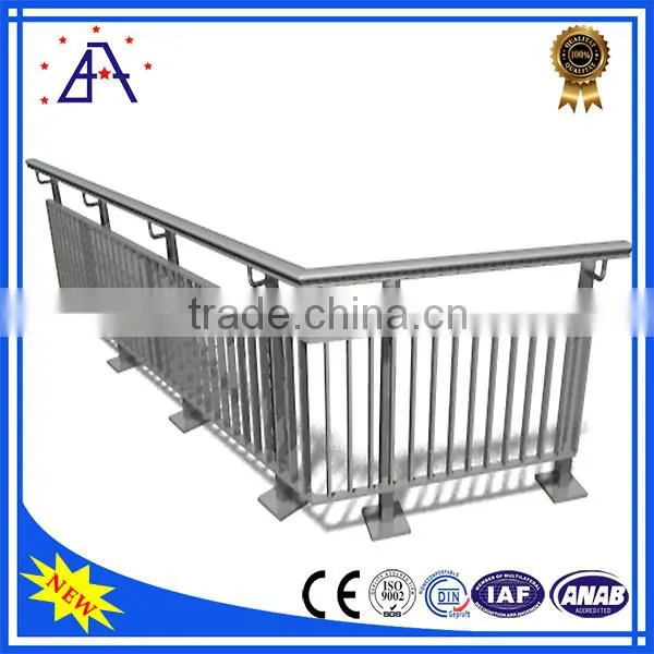 High Style Modestly Priced Silver Anodized Aluminum Handrail for Stairs photo-3