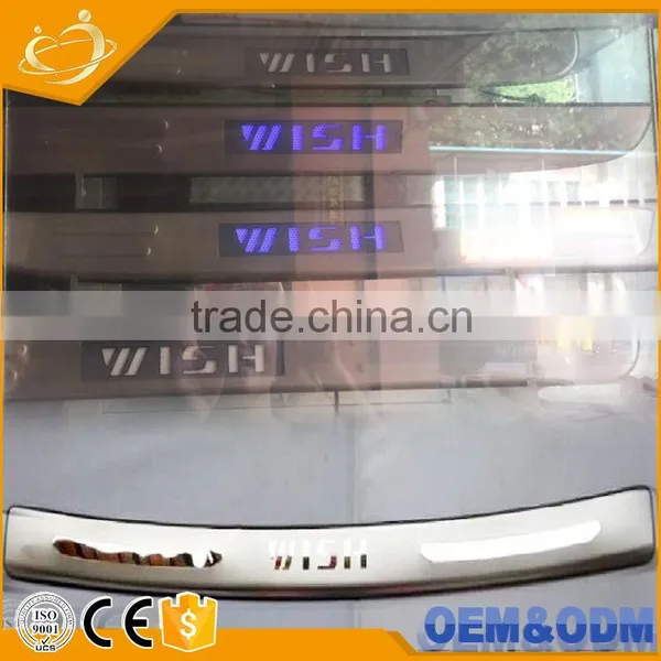 STEEL LED Blue LIGHT Illuminated Door Sill Plates Car LED Illuminated Door Sill Plate, Version Car Trunk Pedal for Toyota Wish photo-2