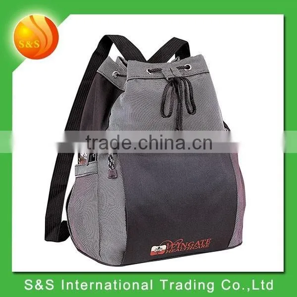 2015 New Design Sport Drawstring Backpack With Two Open Side Pocket photo-2