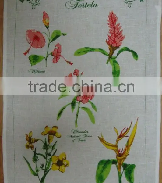 Digital Printed Linen Tea Towel for Home Decorationl,promotion -- Butterfly Design photo-6