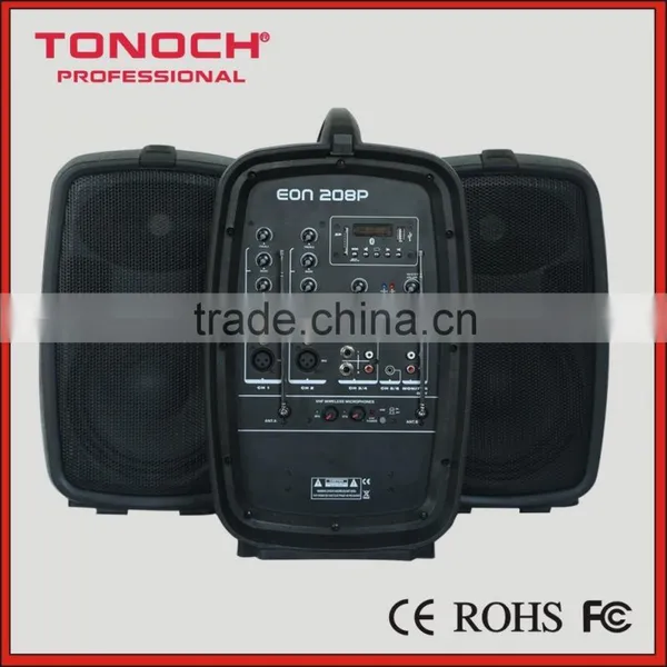 8" Combo Speaker With Analog Bi Amp 80W ONE MIXER WITH 2 PASSIVE SPEAKERS FOR SALE