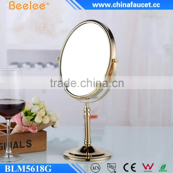 Golden Double Side Table Brass Frame Decorative Mirror photo-5