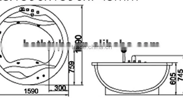 Elegant Whirlpool Massage Bathtub,luxury Whirpool-massage Bathtub photo-3