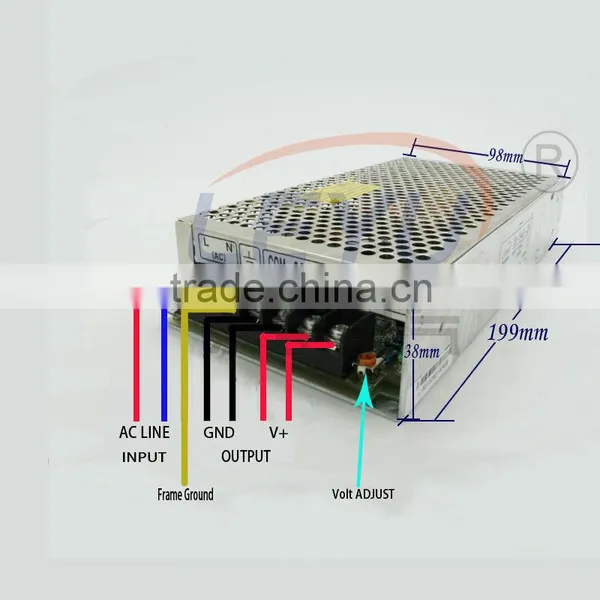 LEYU High Reliable CE 100w Single Output 12v 24v Power Supply Units photo-3