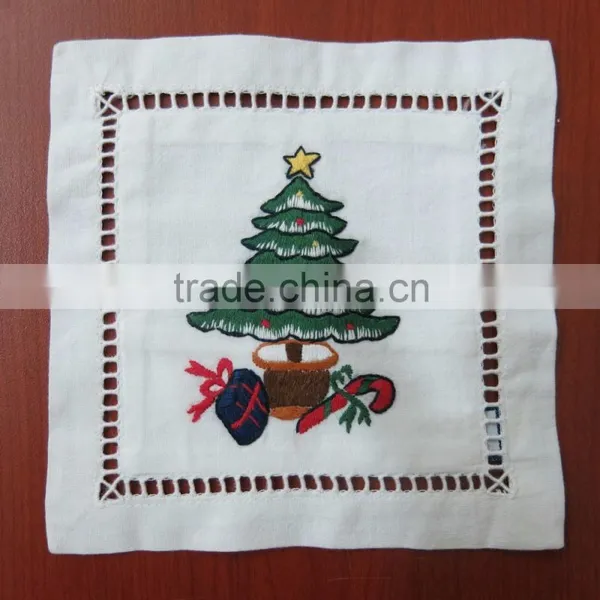 Hand Embroidered Lavender Sachet/bag/pillow-christmas Tree (design #29)