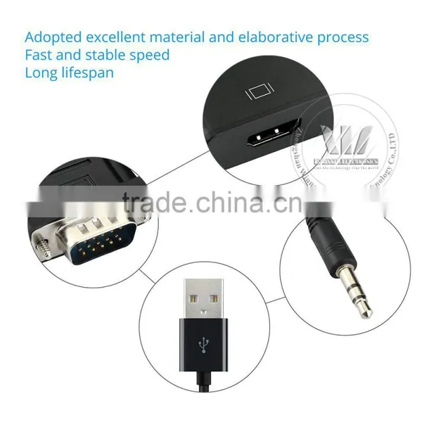 VGA To HDMI Output 1080P HD Audio TV AV HDTV Video Cable Converter Adapter For TV PC Laptop Monitor photo-3