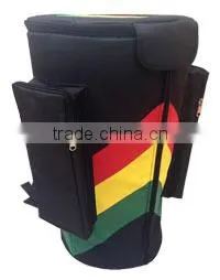 African Djembe Drums Gig Bags Pro Black Rasta Stripe photo-2