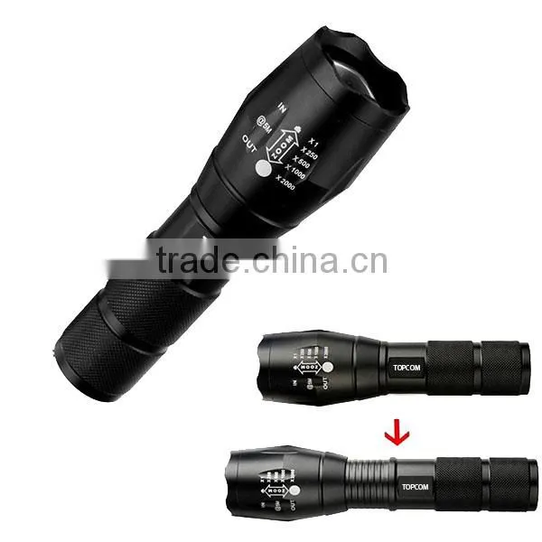 Powerful LED Light Camping Usage USB Rechargeable Flashlight photo-2