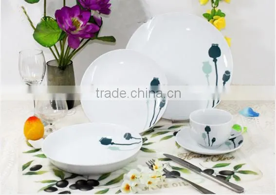 Coupe Ceramic Dinner Set, 20pcs Dinnerware, Ceramic Dinnerware With Decal Printing photo-3