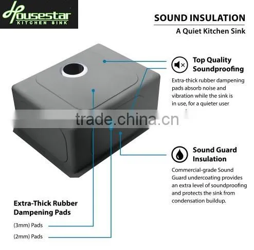 New Premium Undermount Single Bowl Handmade Kitchen Sink With CUPC Approval photo-3