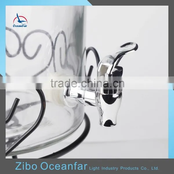 Wholesale Clear Glass Dispenser Decanter High Quality Glass Jar With Tap photo-3