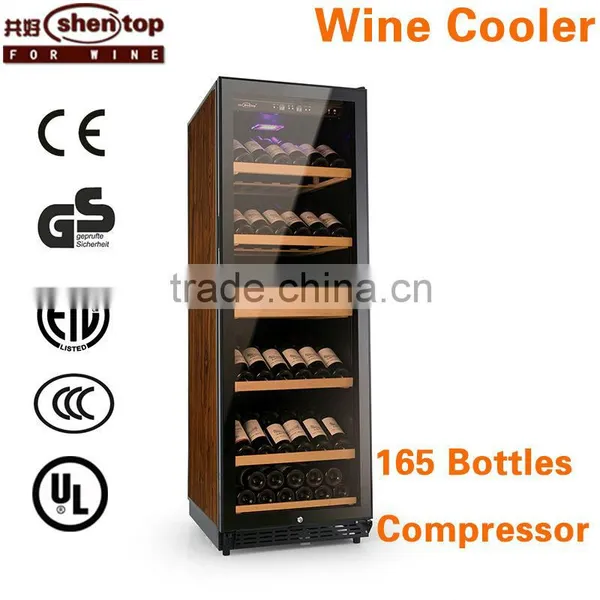 Shentop 168-bottle Humidity Wine Cooler With Luxury Touch STH-G168UA Steel Handle Refrigerated Wine Dispenser Compressor Cooler photo-3