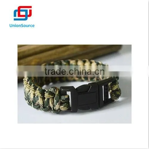Cheap Fashion Paracord Bracelets Kit Military Emergency Survival Bracelet Men Self-rescue Parachute Cord Bracelets Many Colors photo-2