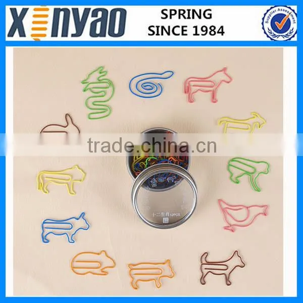 Tin Box Package 12 Shapes Variety Animal Shape Paper Clips photo-2
