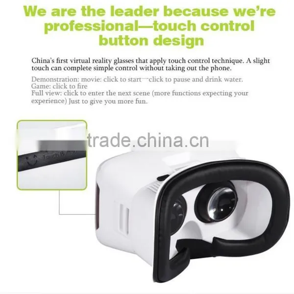 Free Sample!2015 Hot Selling Plastic VR Headset Good Price 3d Virtual Reality Headset Plastic 3d Glasses vr photo-5