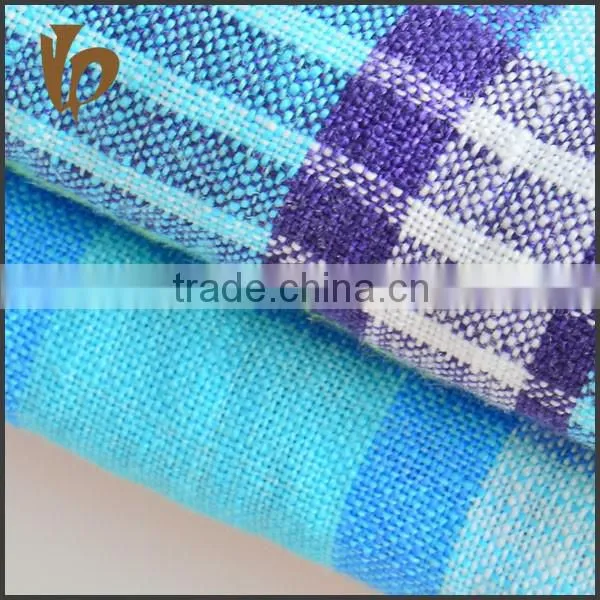 Pure Linen Fabric for India Style Wholesale Plaid Shirts photo-2