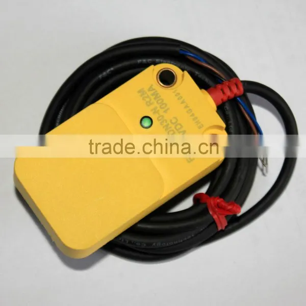 F3Q Series 40*40mm, 30mm Long Sensing Range Top Sensing Inductive Proximity Sensor, With Red Protected Tube. photo-2