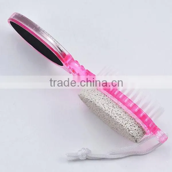 Four Side Pumice Stone Foot File Brush Cleaning photo-5