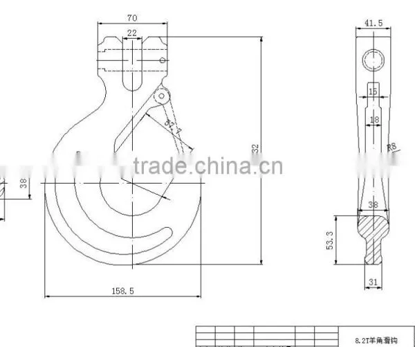 HOTSALE G80 DROP FORGED CLEVIS SLIP HOOK photo-3