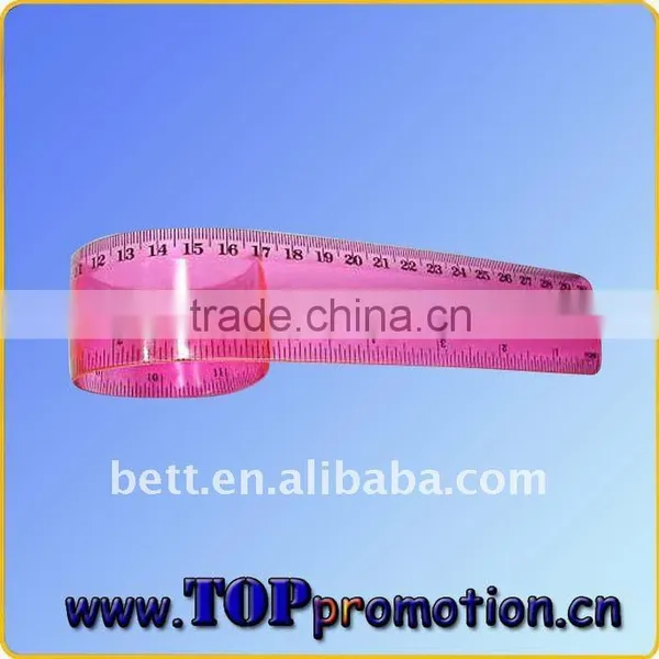 fashion transparent pp plastic drawing ruler