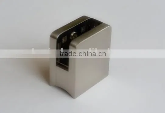 Stainless Steel Small Square 45*45mm Corridor Handrail Composite Railing Glass Clamp photo-5