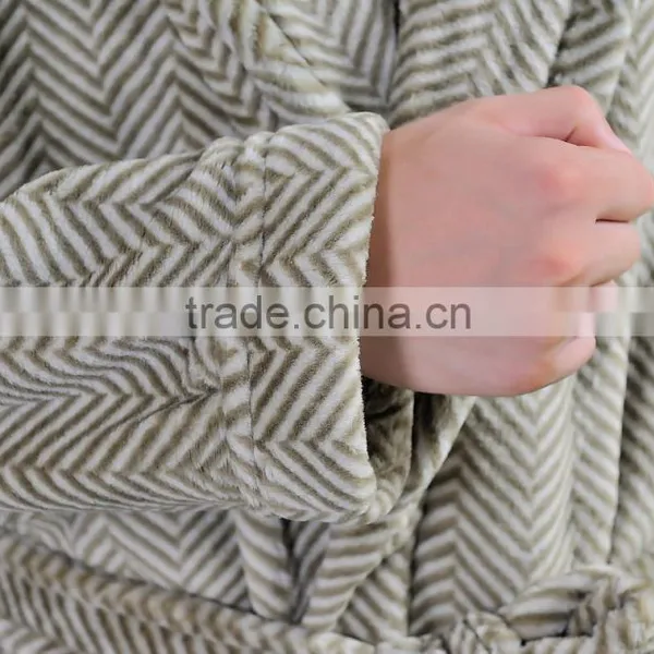 100% Polyester Print Bathrobe For Men photo-4