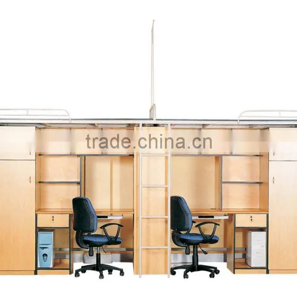 Hot Selling Metal Bunck Bed With Study Desk and Wardrobe