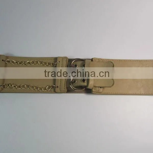 Tan Color Elastic Fashion Belt Woman Belt photo-3