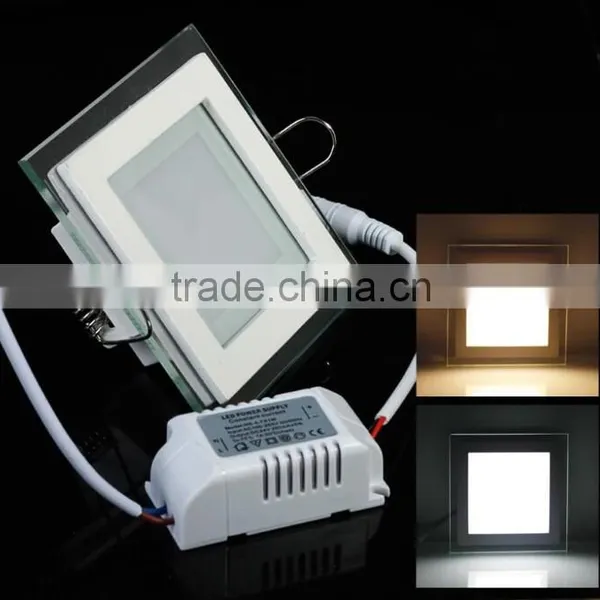AC85-265V LED Panel Downlight 18W Square Glass Panel Lights photo-3