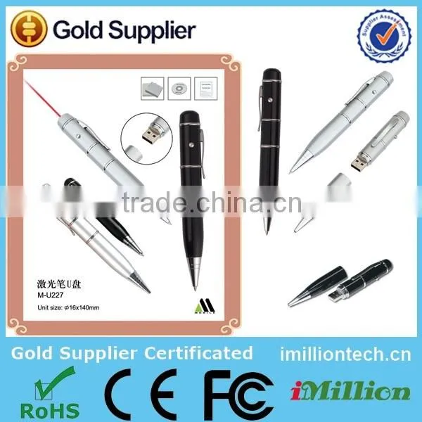 Laser Usb Flash Drive Laser Pointer Ball Pen, High Quality Pen Usb, Promotional Cheap 1gb Usb Pen Drive photo-3