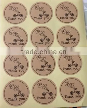 United Kingdom "thank You Stickers" White Round Heart Label Use for Bottles /bag photo-3