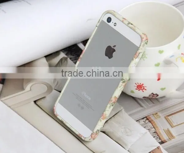 Lovely Country Style For Iphone6 Bumper Case Two Parts With Pastoralism Broken Flower photo-6