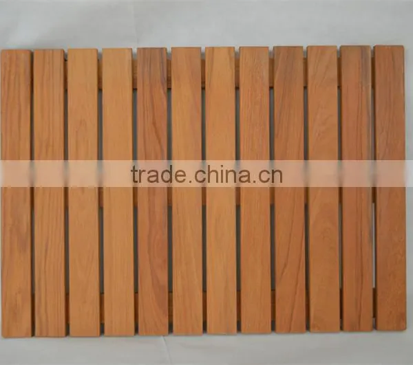 Hot Sale Teak Wooden Shower Room Mat FSC Approved