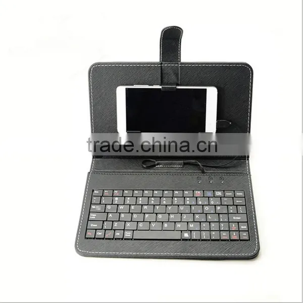 Hot Seller Lower Price Universal pu Leather Mobile Phone Flip Case Cover With Keyboard photo-3