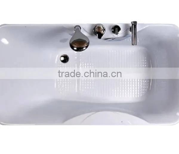 Freestanding Cheap Acrylic Rectangle Whirlpool Massage Bathtub photo-5