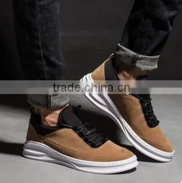 Synthetic Leather High Shoes Men Casual Leather Upper Shoe photo-2