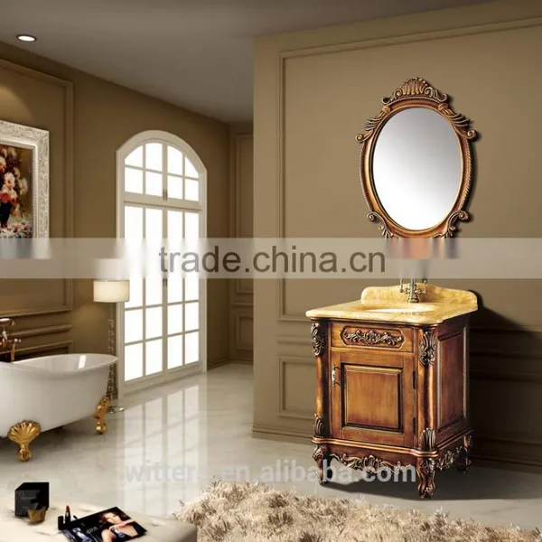 European Modern Antique Round Bathroom Vanity Furniture WTS619 photo-4