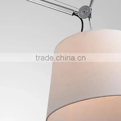 Modern Ceiling Foldable Stainless Fabric Shade Desk Lamp photo-6
