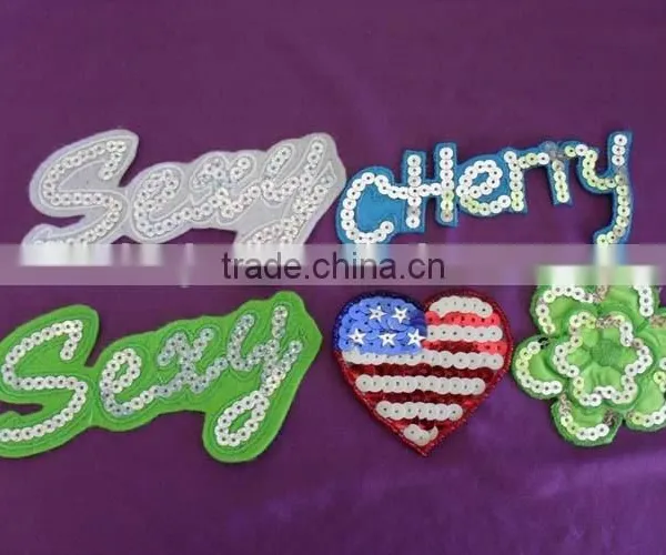 2015 Popular Sequin Letter Applique photo-2