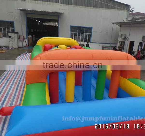 60feet Inflatable Obstacle Course for Sale, Cheap Inflatable Slide and Obstacle Challenge Children Bouncy Playground photo-6