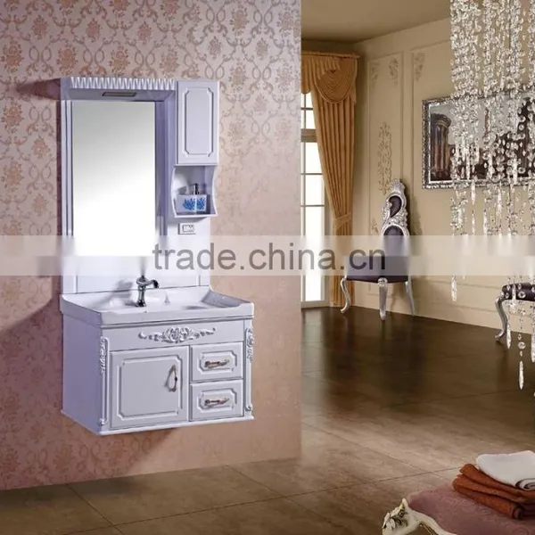 bathroom cabinet with Grade A ceramic basin,customised bath cabinet