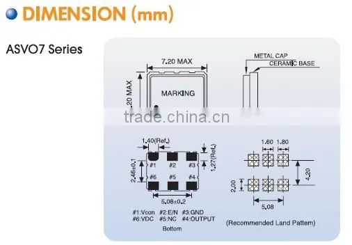 7x5mm SMD Voltage Controlled Oscillator(3.3V) photo-2