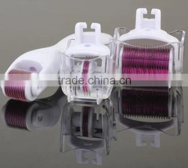 Beauty Supply 3 in 1 Derma Roller With 3 Separate Roller Heads 180 600 1200 Derma Roller for Eyes,Face, Body Dermaroller System photo-2