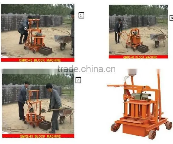 QMR2-45 Manual Compressed Earth Block Machine Small Manual Cement Interlock Brick Machine/ Manual Fly Ash Brick photo-6