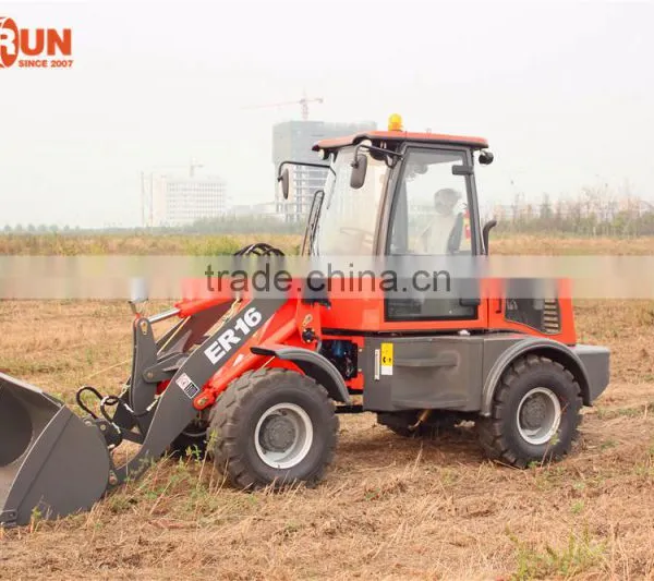 Qingdao Everun New Agricultural Machines ER16 Graaple Forks Loader With Electric Joystick photo-3