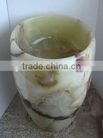 BEAUTIFUL BACKLIT ONYX PEDESTALS SINKS photo-5