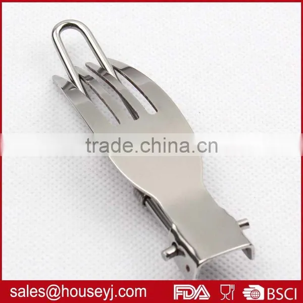 Folding Camping Tool Portable Stainless Steel Fork Outdoor Tableware Spoon & Knife Picnic photo-4